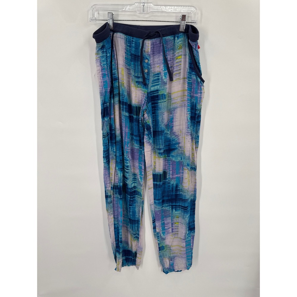 Josie Brushstroke Lounge Jogger Pants Womens L Relaxation Casual Comfy Sleepwear